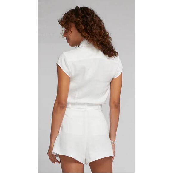 GENERATION LOVE WOMENS SIZE 10 LINEN BLEND MORGAN ROMPER WHITE - Picture 2 of 15